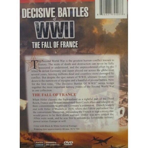 Decisive Battles of WWII: The Fall of France DVD - Picture 3 of 3